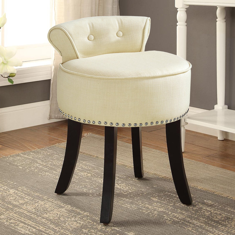 Darby Home Co Emest Solid Wood Vanity Stool & Reviews Wayfair